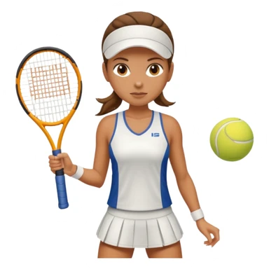 female tennis player sticker