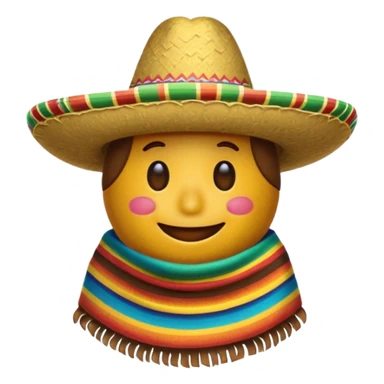 Poop emoji wearing sombrero and serappi sticker