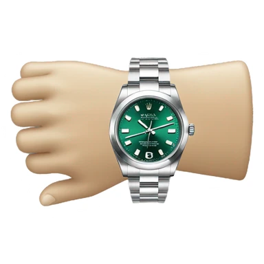 hand shaking emoji with rolex sticker