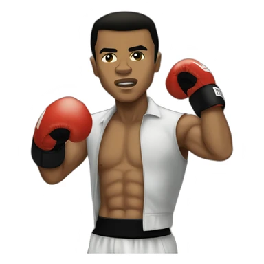 Muhammad ali who is boxing sticker