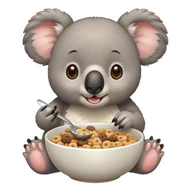 koala eating cereal sticker