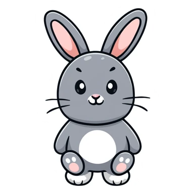 normal rabbit sticker