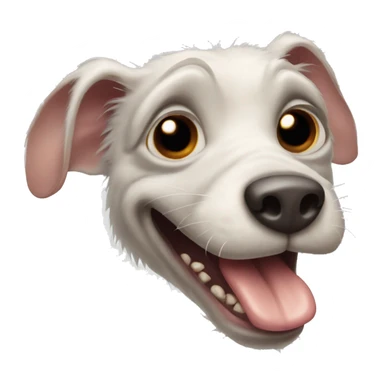 Ugly crusty gross rat dog sticker