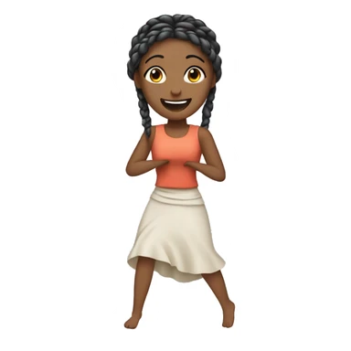 Woman with braids but doing a cartwheel sticker