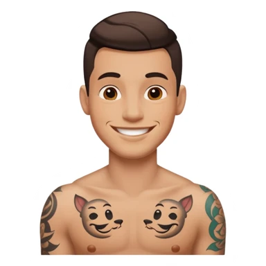 hombre con tatuajes sticker