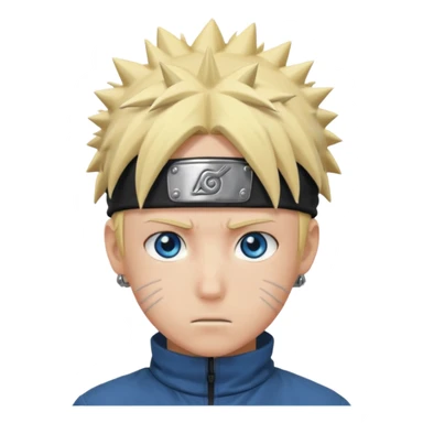 Naruto Anime style boy head sticker
