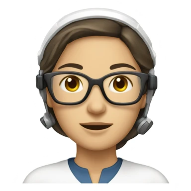 ingeniera mujer con casco blanco  sticker