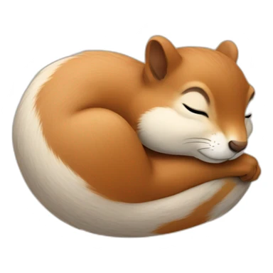 Squirrel sleeping sticker