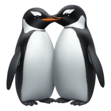 Penguin couple sticker