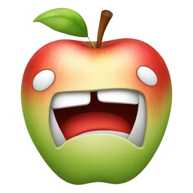 apple logo shocked sticker