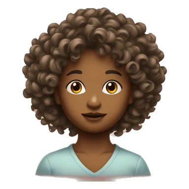 enfant métisse cheveux bouclés sticker