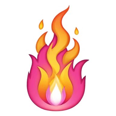 Flamme rose  sticker