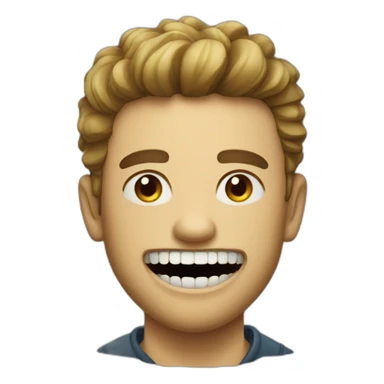 guy with piranha teeth sticker