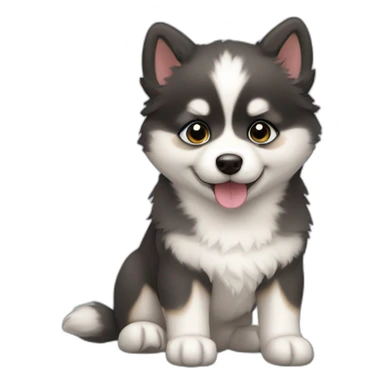 pomsky puppy sticker