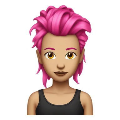 pink-punk-brun-long-hair sticker