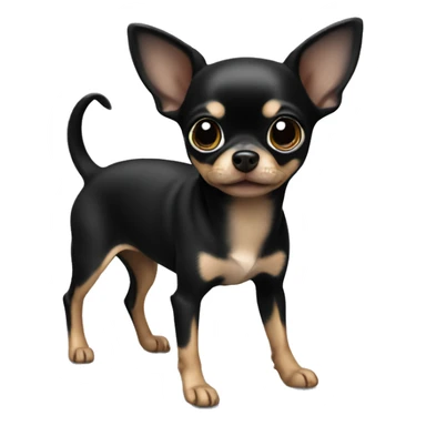 Small Black chihuahua  sticker