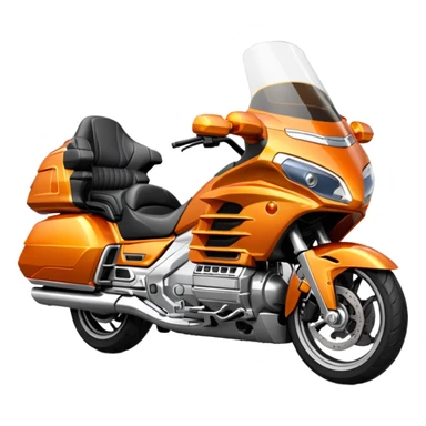 Orange goldwing Motorcycle sticker
