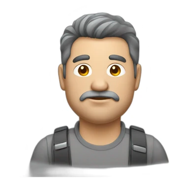 hombre gordito pelo gris con cámara sticker