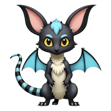 White Salandit-Umbreon-Genet-Noivern-Civet-Hybrid (Full body) sticker
