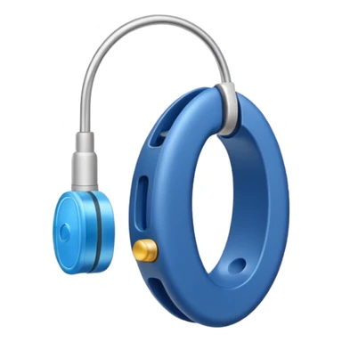 blue hearing aid sticker