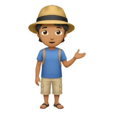 man full body doodle cartoon anime talking sticker