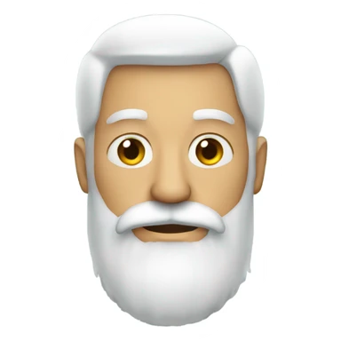 a man with a white beard with a parrot sticker