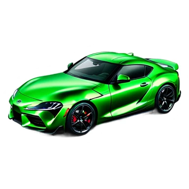 The new green Toyota Supra sticker