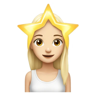Light girl with star ￼ sticker