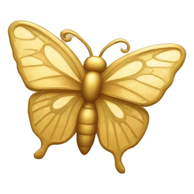 un golden con alas de mariposa sticker