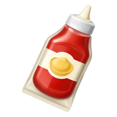 una bustina monoporzione di maionese e una ketchup da 10 ml sticker