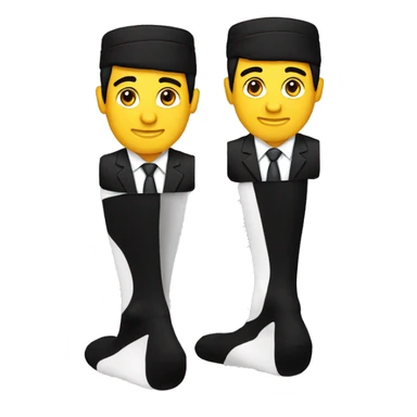 Male Business black knee-high socks sticker