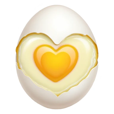 Sunny sideup egg heart  sticker