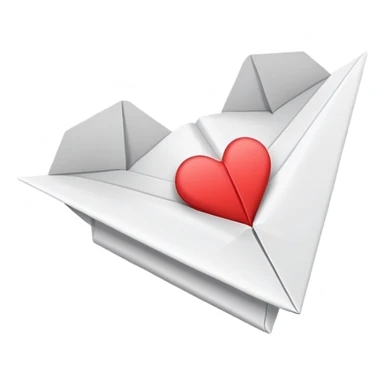 Paper airplane with heart for 'Story of My Life' by One Direction sticker