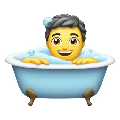 bathtub with bubbles sticker