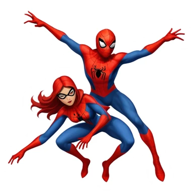 Spiderwoman and spiderman sticker