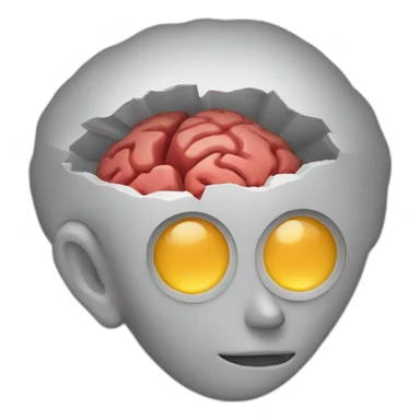 Brain with aperture sticker