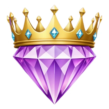 purple diamond crown sticker