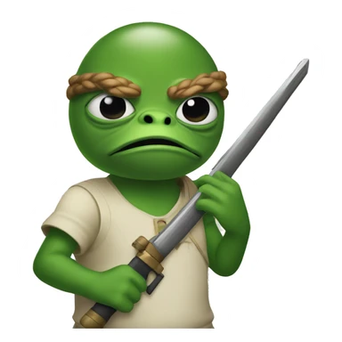pepe with weapon sticker