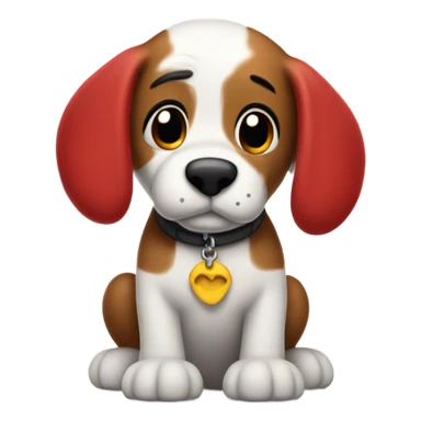 Cross between Clifford and Snoopy sticker