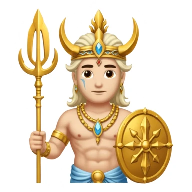 brahma god with Poseidon trident sticker