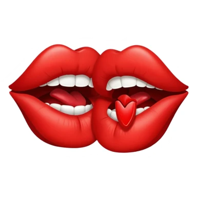 Lips with kisses sticker