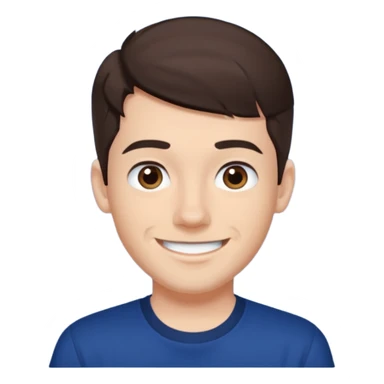 Jay from Kubz Scouts, YouTuber with dark brown hair, navy blue shirt sticker