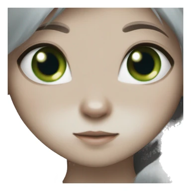 blue eyes grey kitten and brown hair green eyes girl hugs sticker