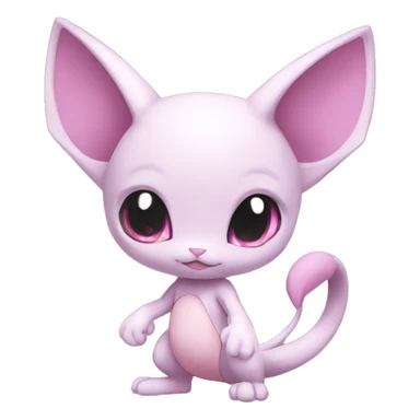 Pink Chibi Anthro Mewtwo-Pokémon full body sticker