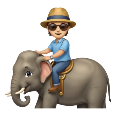 Ride on elephant sticker