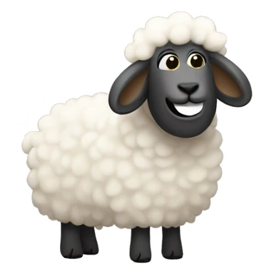 A sheep rocking out  sticker