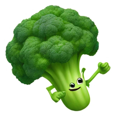 sprinting broccoli joyfully  sticker