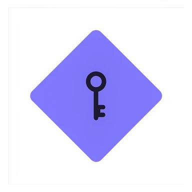 diamond, color #9665db, with 🗝️key  symbol on the diamond. sticker