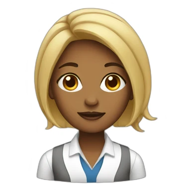 girl office worker sticker