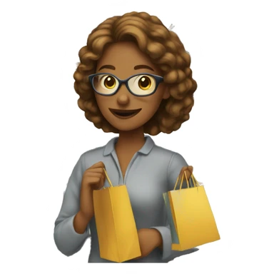 Lady shopping sticker